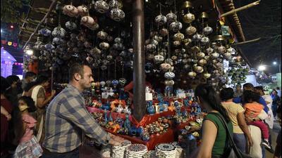 There will be around 1,100 stalls showcasing culture, artefacts and cuisine from different states and 30 countries at the fair this year. (Parveen Kumar/HT photo) There will be around 1,100 stalls showcasing culture, artefacts and cuisine from different states and 30 countries at the fair this year. (Parveen Kumar/HT photo)