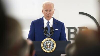 US President Joe Biden shared his assessment of India’s position on the Russian invasion of Ukraine at a business roundtable on Monday. (Bloomberg) US President Joe Biden shared his assessment of India’s position on the Russian invasion of Ukraine at a business roundtable on Monday. (Bloomberg)