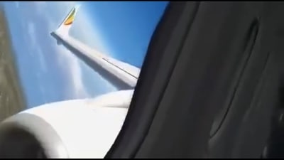 A screengrab from the video that is going viral with a claim that it shows the “last moment recorded on the plane” after a China Eastern Airlines aircraft crashed in southern China on Monday. A screengrab from the video that is going viral with a claim that it shows the “last moment recorded on the plane” after a China Eastern Airlines aircraft crashed in southern China on Monday. 