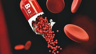 Vitamin B12 deficiency is common in vegetarians or vegans as they consume very little animal protein. Stress can also bring down your Vitamin B12 levels. If you have been persistengly feeling tired and irritable without any specific reason or cold in your hand and feet, you may need to go for supplementation as vitamin B12 replenishes our entire body and energises us naturally. Here are some of the sneaky signs of Vitamin B12 deficiency, shared by nutritionist and gut health expert Smriti Kochar on her Instagram post. (Shutterstock) Vitamin B12 deficiency is common in vegetarians or vegans as they consume very little animal protein. Stress can also bring down your Vitamin B12 levels. If you have been persistengly feeling tired and irritable without any specific reason or cold in your hand and feet, you may need to go for supplementation as vitamin B12 replenishes our entire body and energises us naturally. Here are some of the sneaky signs of Vitamin B12 deficiency, shared by nutritionist and gut health expert Smriti Kochar on her Instagram post. (Shutterstock)