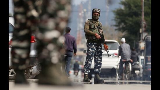 Two CRPF officers were injured in the explosions. (REUTERS)