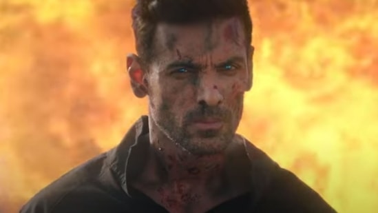 John Abraham in a still from Attack trailer. John Abraham in a still from Attack trailer. 