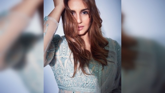 Huma Qureshi kept her look simple yet very chic by pairing it with earrings and a ring on her right hand.(Instagram/@iamhumaq)