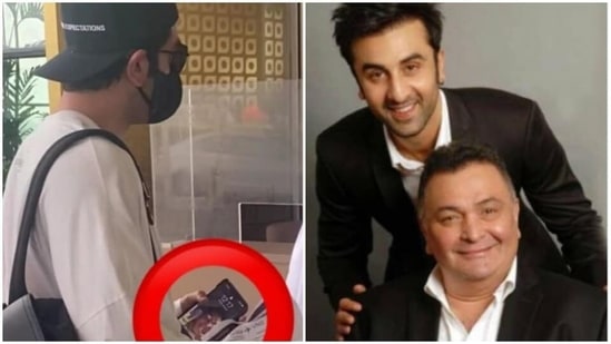 Ranbir Kapoor's phone wallpaper has unmissable picture of Rishi Kapoor and  it's enough to melt your heart
