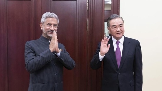 External affairs minister S Jaishankar and Chinese foreign minister Wang Yi have met in Moscow in September 2020 and Dushanbe in September 2021 after the PLA belligerence in East Ladakh.(AP file photo)