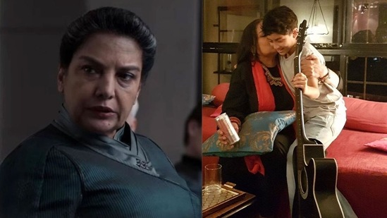 Shabana Azmi in Halo (left) and with her nephew Viraaj. 