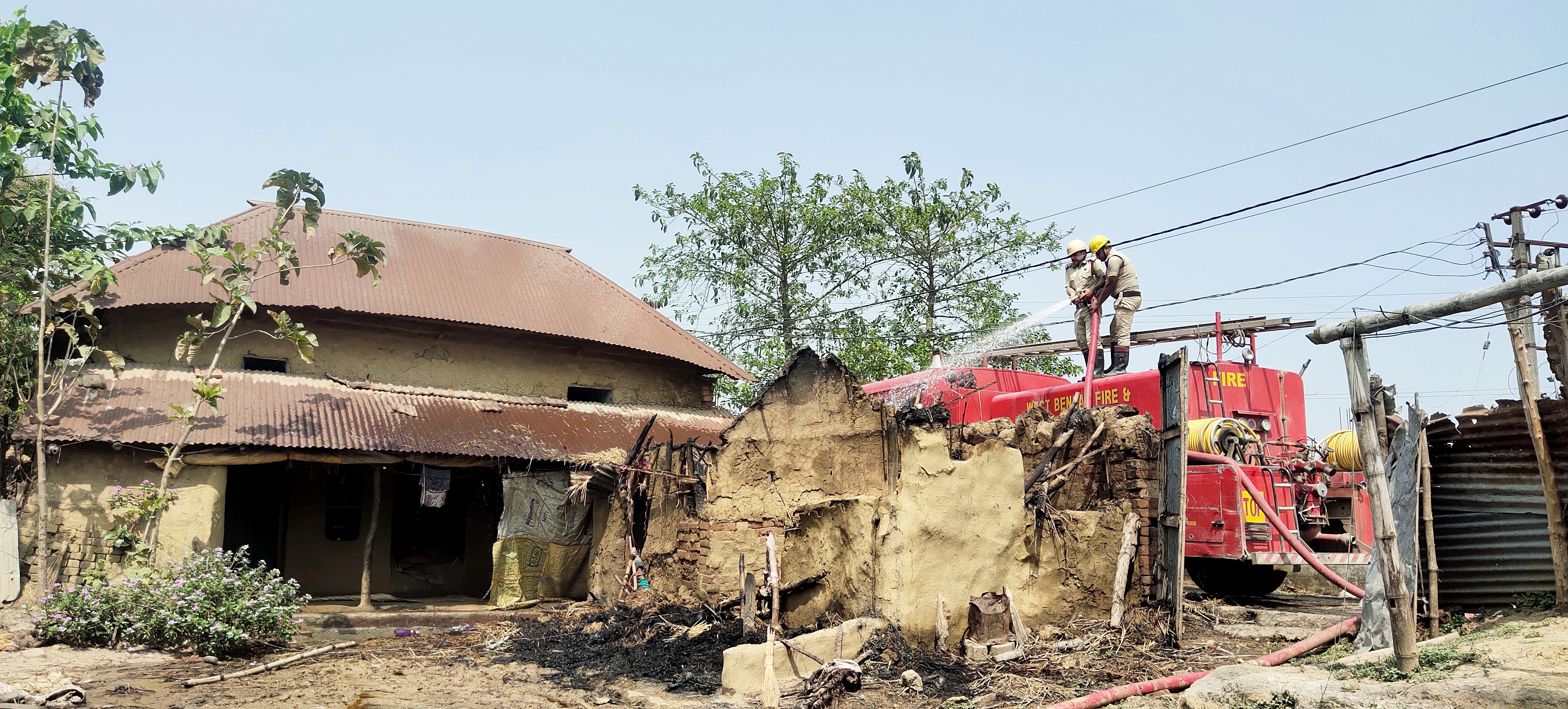 Eight people, including two children, were charred to death in Bogtui village near Rampurhat in Birbhum just hours after the murder of Trinamool Congress (TMC) panchayat leader Bhadu Sheikh on Monday. (ANI Photo) Eight people, including two children, were charred to death in Bogtui village near Rampurhat in Birbhum just hours after the murder of Trinamool Congress (TMC) panchayat leader Bhadu Sheikh on Monday. (ANI Photo)