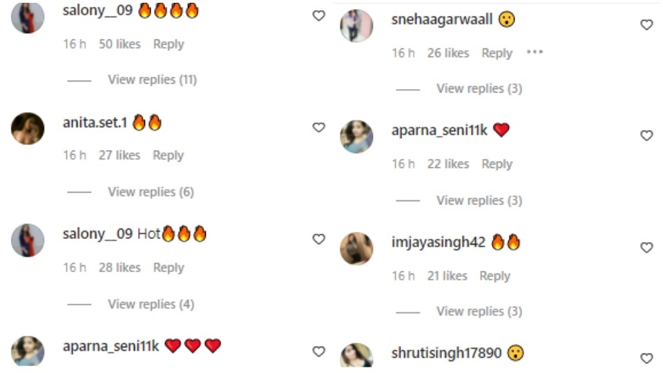 Comments on Nora Fatehi's post. Comments on Nora Fatehi's post. 