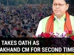 DHAMI TAKES OATH AS UTTARAKHAND CM FOR SECOND TIME