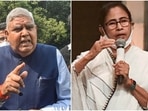 West Bengal governor Jagdeep Dhankhar and chief minister Mamata Banerjee