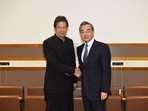 Pakistan prime minister Imran Khan with Chinese foreign minister Wang Yi Pakistan prime minister Imran Khan with Chinese foreign minister Wang Yi