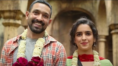 A still from Love Hostel starring Vikrant Massey and Sanya Malhotra. A still from Love Hostel starring Vikrant Massey and Sanya Malhotra.