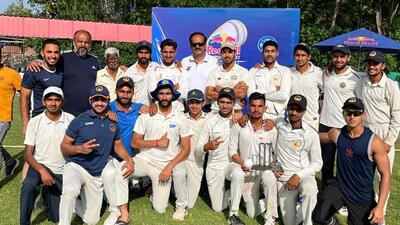 DAV College, Sector 10, Chandigarh, lifted the Red Bull Campus Cricket north zone title. (HT Photo)