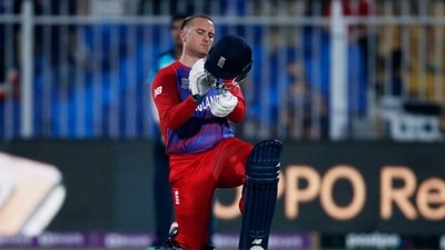 England's Jason Roy before play. (REUTERS)