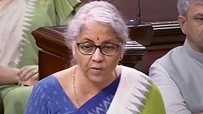 Union finance minister Nirmala Sitharaman speaks in the Rajya Sabha on Wednesday, (PTI) Union finance minister Nirmala Sitharaman speaks in the Rajya Sabha on Wednesday, (PTI)