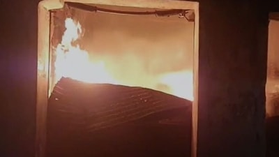 11 migrant workers charred to death in Hyderabad warehouse fire. 11 migrant workers charred to death in Hyderabad warehouse fire.