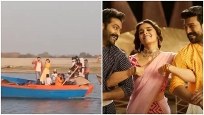 Alia Bhatt ran into RRR fans while shooting for Brahmastra with Ranbir Kapoor in Varanasi. Alia Bhatt ran into RRR fans while shooting for Brahmastra with Ranbir Kapoor in Varanasi.