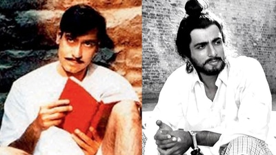 Ajay Devgn in a still from The Legend of Bhagat Singh (left) and Sonu Sood in a still from Shaheed-E-Azam.