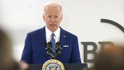 The announcement is likely to be made on Thursday, when Biden meets NATO leaders in Brussels to discuss the Ukraine crisis. (Bloomberg) The announcement is likely to be made on Thursday, when Biden meets NATO leaders in Brussels to discuss the Ukraine crisis. (Bloomberg)