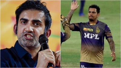 Gautam Gambhir; Sunil Narine (Twitter/IPL)