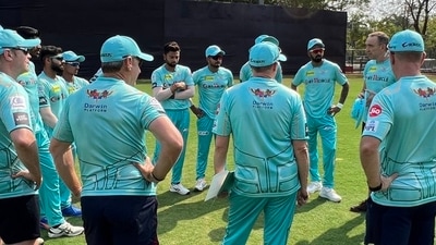 LSG players during a training session. (Twitter/LucknowIPL)
