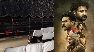 A theatre in Srikakulam has put up barbed wires ahead of RRR's release.&nbsp;