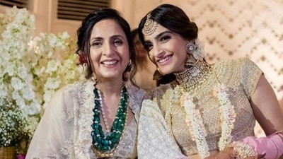 Priya Ahuja and Sonam Kapoor during one of latter's wedding functions.&nbsp;