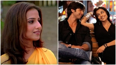 Left- Vidya Balan in a still from Heyy Babyy. Right- Vidya Balan and Shahid Kapoor in a still from Kismat Konnection. Left- Vidya Balan in a still from Heyy Babyy. Right- Vidya Balan and Shahid Kapoor in a still from Kismat Konnection. 