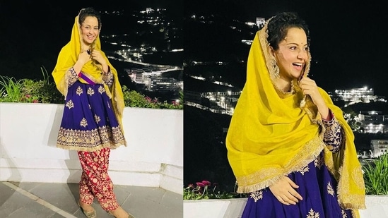 Kangana Ranaut during her visit to Vaishno Devi.&nbsp;