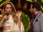 Iulia Vantur, Salman Khan on sets of Bigg Boss 15.&nbsp;