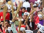 The message was clear the party has set its eyes on Gujarat assembly elections that are due to be held in December. (PTI) The message was clear the party has set its eyes on Gujarat assembly elections that are due to be held in December. (PTI)
