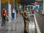 A CISF personnel wears a face mask as he stand guards, at IGI Airport, amid the lockdown, in New Delhi.(Amal KS/HT Photo/For Representative Purposes Only) A CISF personnel wears a face mask as he stand guards, at IGI Airport, amid the lockdown, in New Delhi.(Amal KS/HT Photo/For Representative Purposes Only)