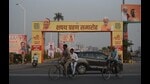 The swearing-in of Yogi 2.0 government will take place at Ekana stadium in Lucknow on Friday (Deepak Gupta/HT) The swearing-in of Yogi 2.0 government will take place at Ekana stadium in Lucknow on Friday (Deepak Gupta/HT)