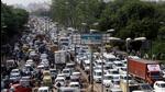 Gurgaon, India- August 10 : Traffic Jam on Sohna Road as a truck got turtle at Rajiv Chowk, in Gurgaon, India, on Wednesday, 10 August 2016. (HT Photo) Gurgaon, India- August 10 : Traffic Jam on Sohna Road as a truck got turtle at Rajiv Chowk, in Gurgaon, India, on Wednesday, 10 August 2016. (HT Photo)