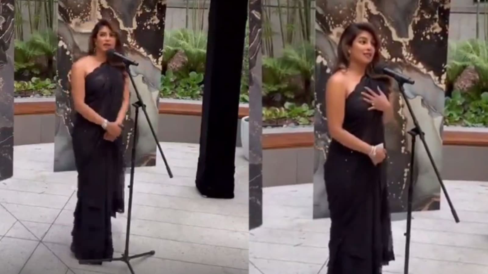 Priyanka Chopra da un discurso impresionante en la fiesta previa a los Oscar, habla sobre no salir demasiado después de que llegue el bebé |  Bollywood