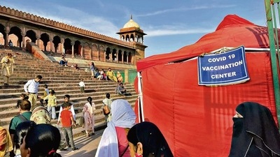 The existence in Jama Masjid of the vaccination camps shows that the monument has acclimatised to the coronavirus as intrinsically as it did the other great episodes of the past.