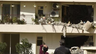Multiple ceilings collapsed in one of the towers of Chintels Paradiso in Sector 109, Gurugram, on February 10, killing two residents. (Parveen Kumar/HT PHOTO)