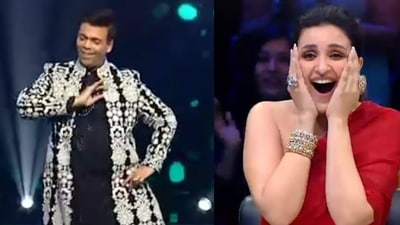 Karan Johar and Parineeti Chopra on reality show Hunarbaaz: Desh Ki Shaan.