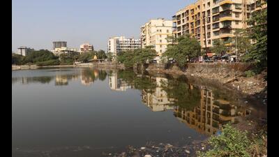 Gauripada Lake, one of the three naturally existing lakes in Kalyan that the KDMC has undertaken to carry out revamping work and also beautify them. (RISHIKESH CHOUDHARY/HT FILE PHOTO) Gauripada Lake, one of the three naturally existing lakes in Kalyan that the KDMC has undertaken to carry out revamping work and also beautify them. (RISHIKESH CHOUDHARY/HT FILE PHOTO)