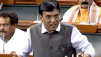 New Delhi, Mar 24 (ANI): Minister of Health and Family Welfare Mansukh Mandaviya speaks in the Lok Sabha during the second part of the Budget Session of Parliament, in New Delhi on Thursday. (ANI Photo/Sansad TV) (ANI) New Delhi, Mar 24 (ANI): Minister of Health and Family Welfare Mansukh Mandaviya speaks in the Lok Sabha during the second part of the Budget Session of Parliament, in New Delhi on Thursday. (ANI Photo/Sansad TV) (ANI)