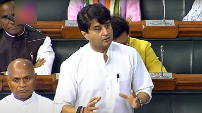 Civil aviation minister Jyotiraditya Scindia. (ANI)