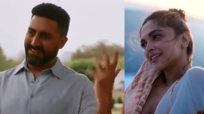 Abhishek Bachchan has a line referring to Deepika Padukone in his Dasvi trailer.&nbsp;