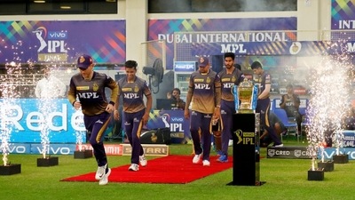 File photo of KKR in action during IPL 2021. (IPL) File photo of KKR in action during IPL 2021. (IPL)