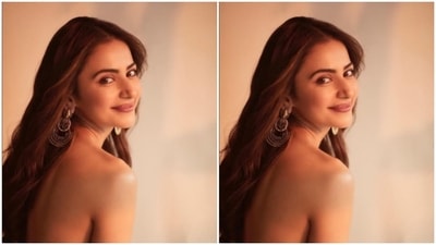 Rakul Preet Singh played muse to the fashion designer house Picchika and picked a pista pure silk saree for the pictures. (Instagram/@rakulpreet)