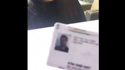 Screenshot of the viral video where a man from J&amp;K was allegedly denied entry in a hotel after he produced his J&amp;K identity card.&nbsp;
