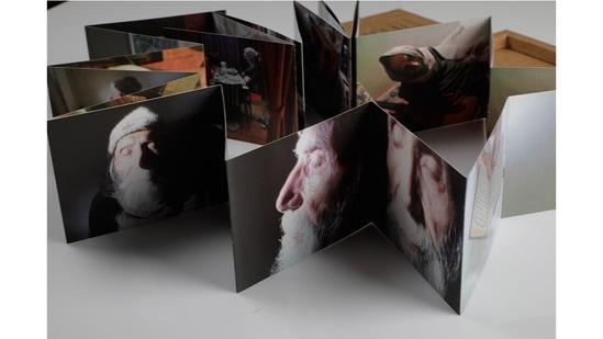 Happy Goodnight, Sanjeev Saith’s photobook, is self published, and the book is pocket-sized, opening into an accordion fold that reveals the monotony of a caregiver’s routine in a manner of no beginning or end.(Courtesy Sanjeev Saith)