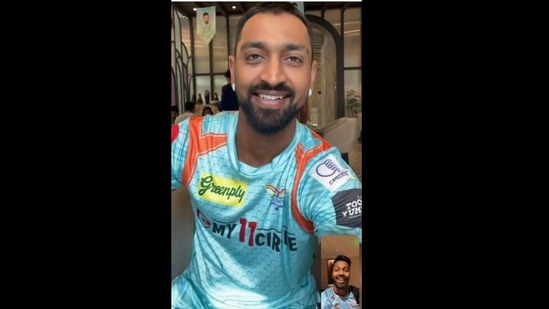 A screengrab of the photo shared by Hardik Pandya on his brother Krunal Pandya's birthday on Instagram.&nbsp; (hardikpandya93)