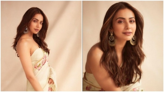 Rakul Preet Singh is acing ethnic looks on Instagram. The actor brushed our midweek blues away on Thursday with a set of pictures of herself looking like a million bucks in a saree. Rakul Preet’s sense of sartorial fashion always manages to make us stop and stare, and the latest pictures on her Instagram pictures are no different.(Instagram/@rakulpreet)
