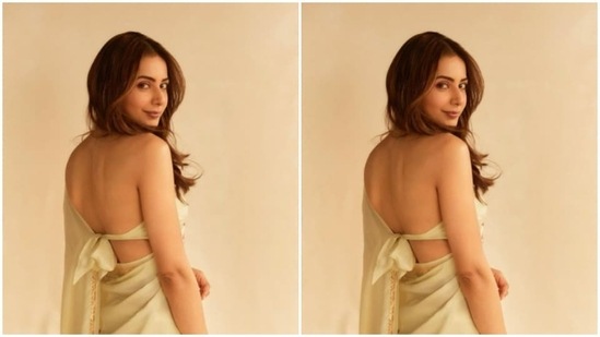 “Smile, happiness is right under your nose,” Rakul Preet shared her happy state of mind with these pictures.(Instagram/@rakulpreet)
