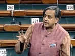 Shashi Tharoor expressed his displeasure over ministers invoking virtues of PM Modi in Parliament. Shashi Tharoor expressed his displeasure over ministers invoking virtues of PM Modi in Parliament.